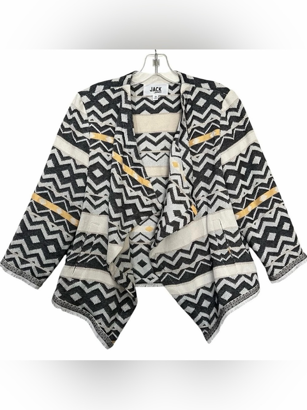 Jack by BB Dakota Medium Open Front Waterfall Draped Jacket Cardigan B12